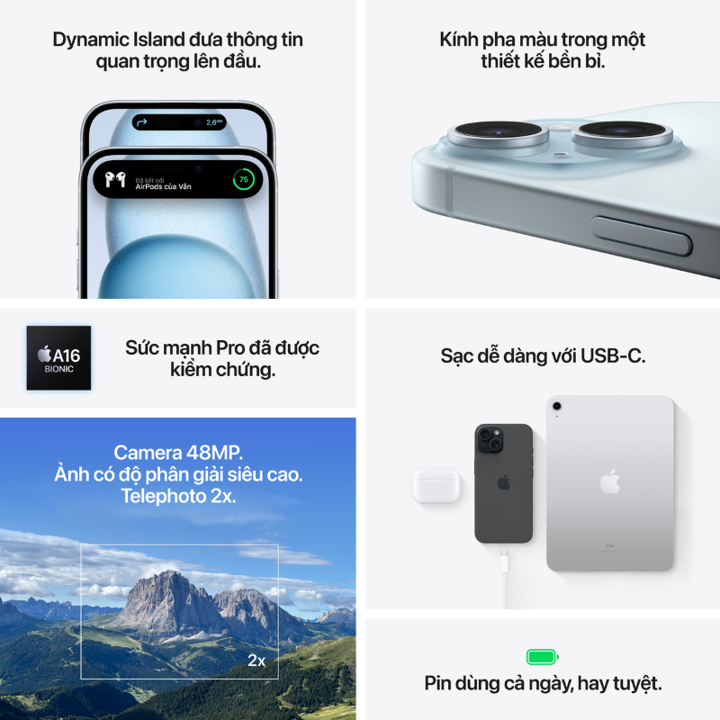 Apple iPhone 15 128GB VN/A - Ảnh 2